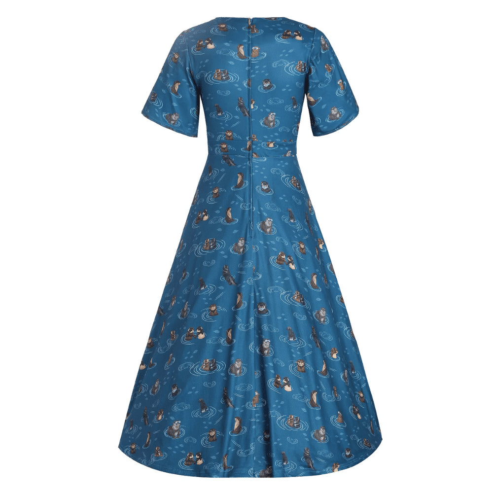 Dolly & Dotty Janice Otter Print Dress