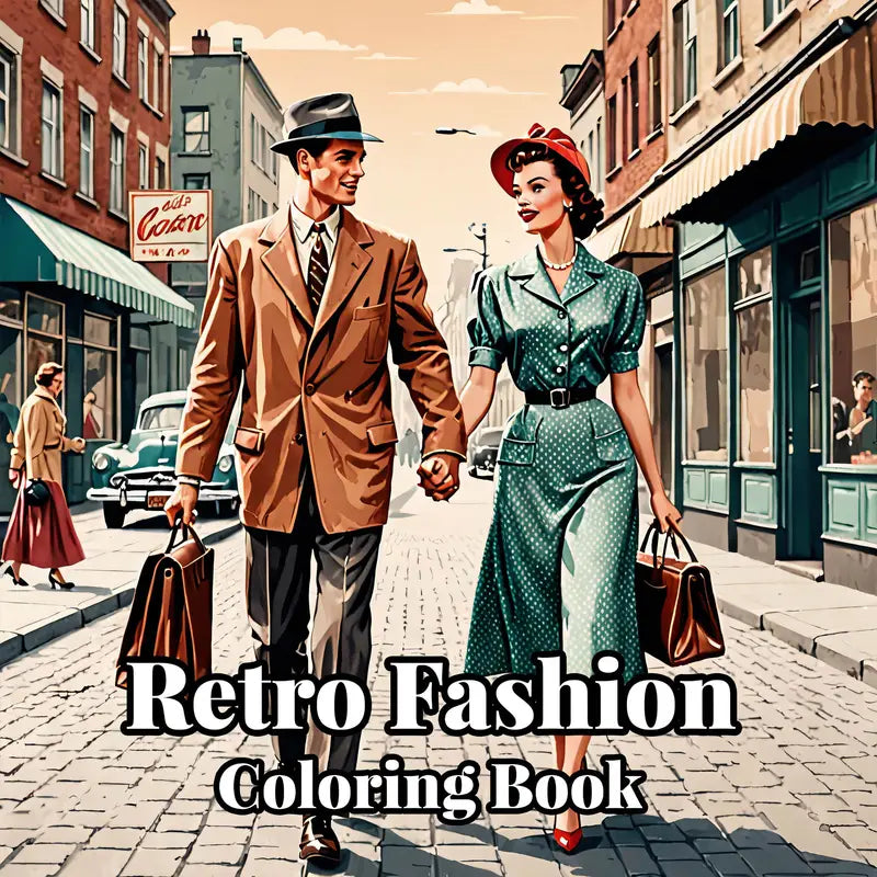 Retro Fashion Colouring Book