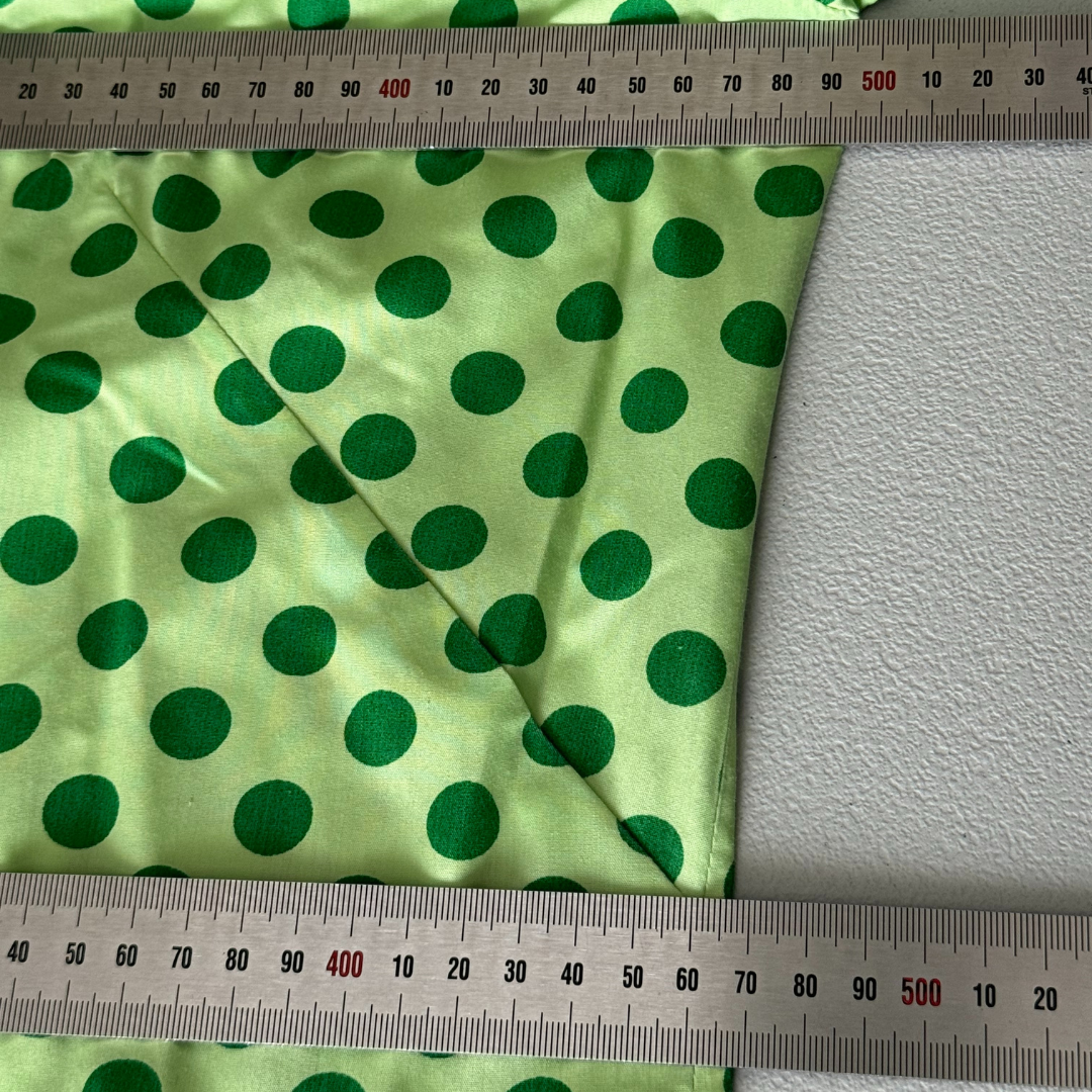 Vintage 1960s Lime Green & Polka Dot High-Neck Mod Dress