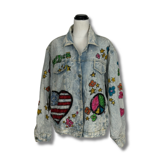 Jou Jou 1989 Sequinned Denim Jacket