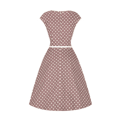 Lady V London Mocha Polka Isabella dress