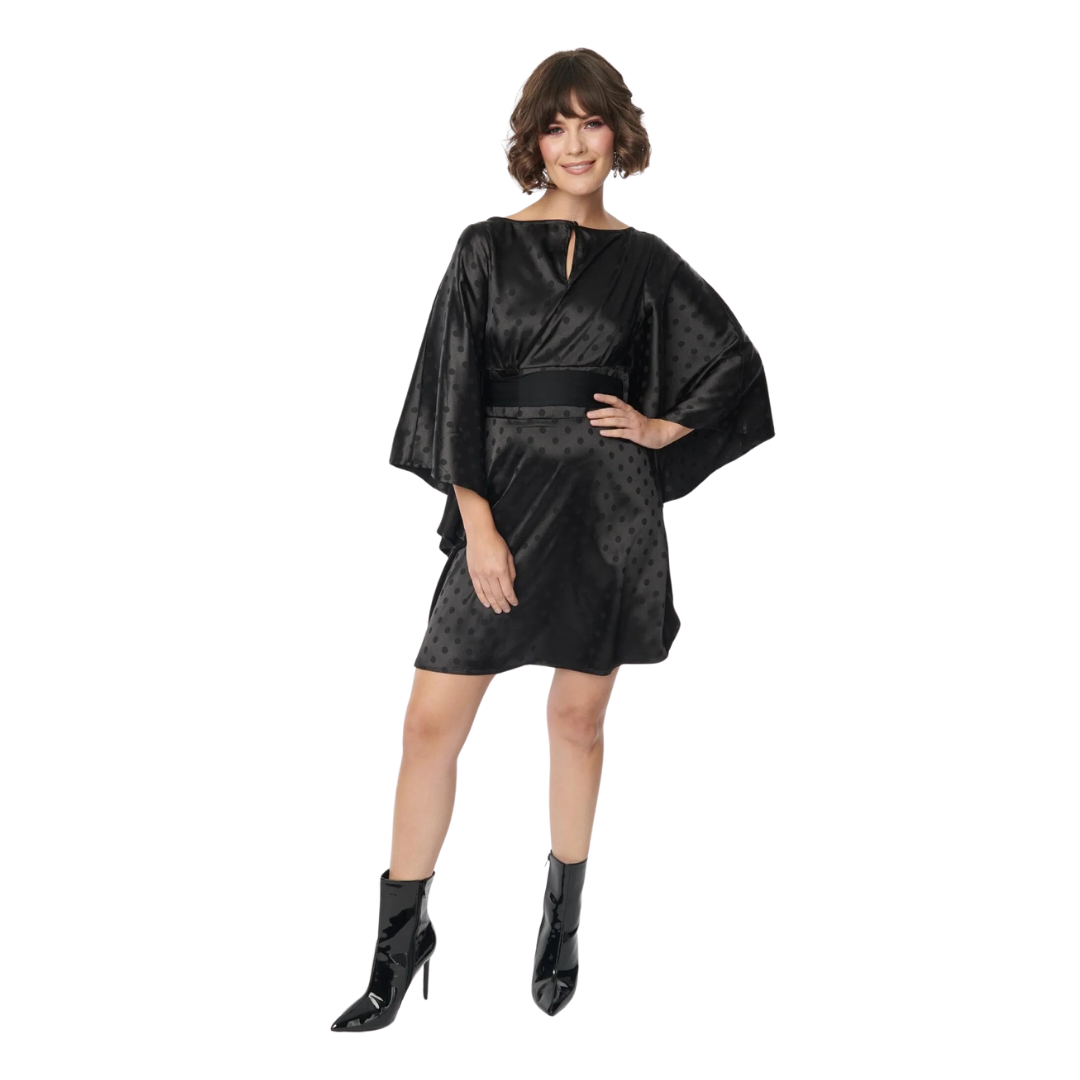 Unique Vintage Black Social Climber Kaftan