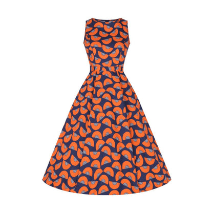 Lady V London Hepburn dress in Cantaloupe