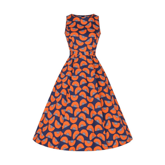 Lady V London Hepburn dress in Cantaloupe