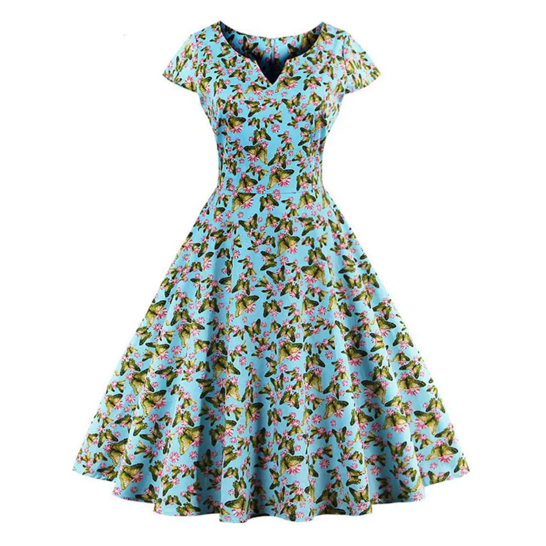 Butterfly Bliss Dress in Blue