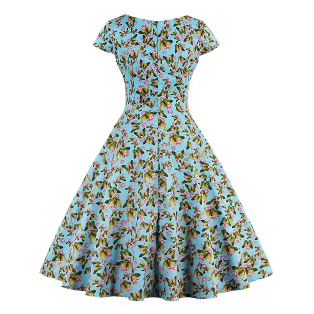 Butterfly Bliss Dress in Blue