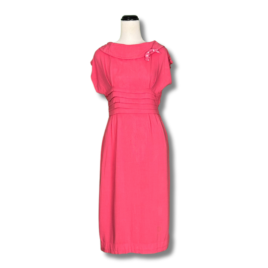 A Festival Fashion Vintage 1950s Pink Cocktail Dress