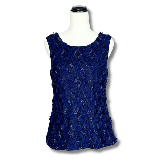 Alannah Hill Royal Blue Beaded Sleeveless Top