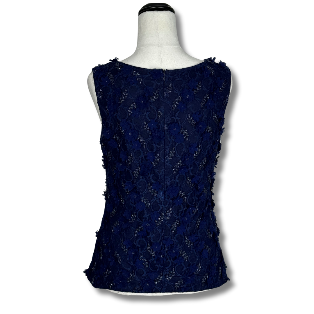 Alannah Hill Royal Blue Beaded Sleeveless Top