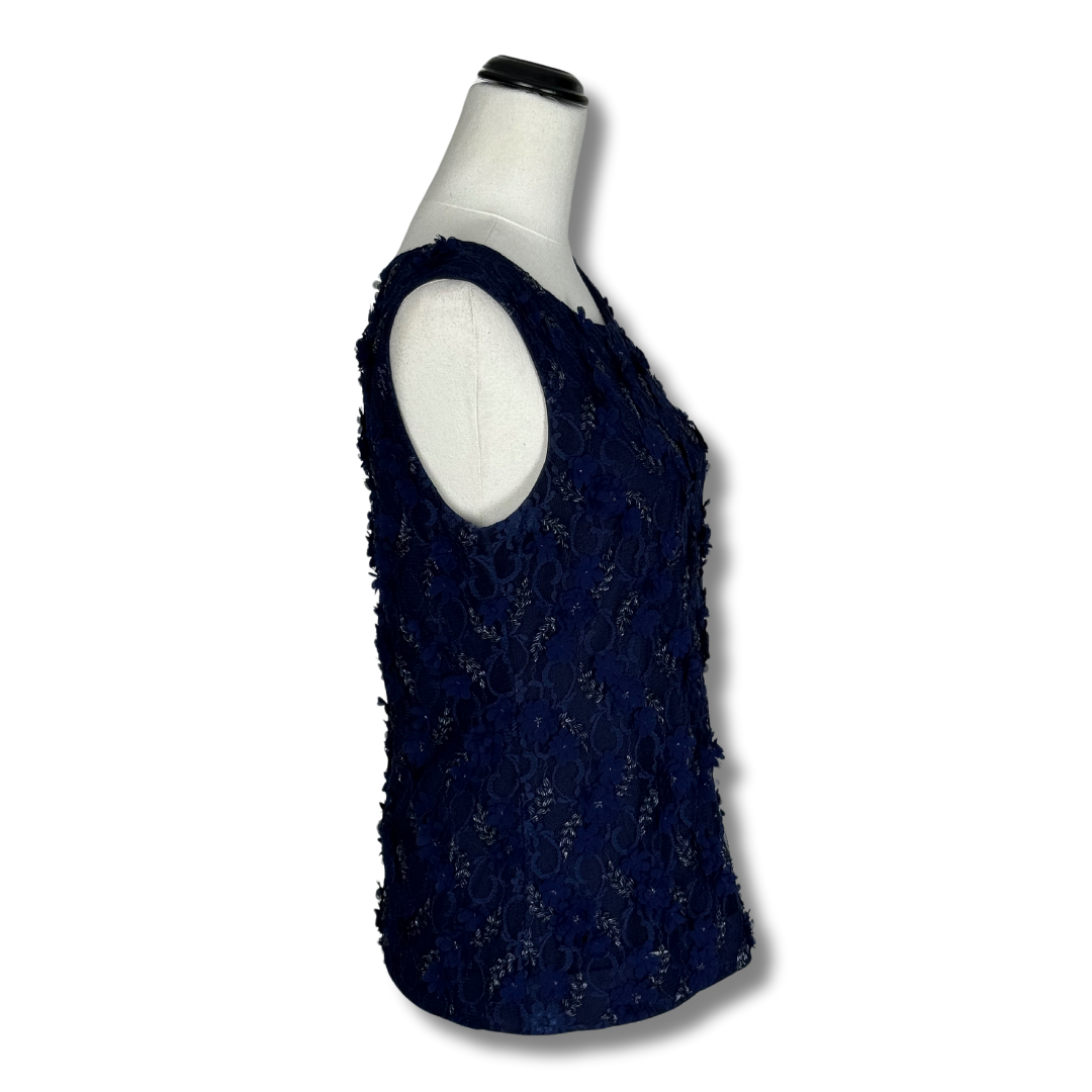 Alannah Hill Royal Blue Beaded Sleeveless Top