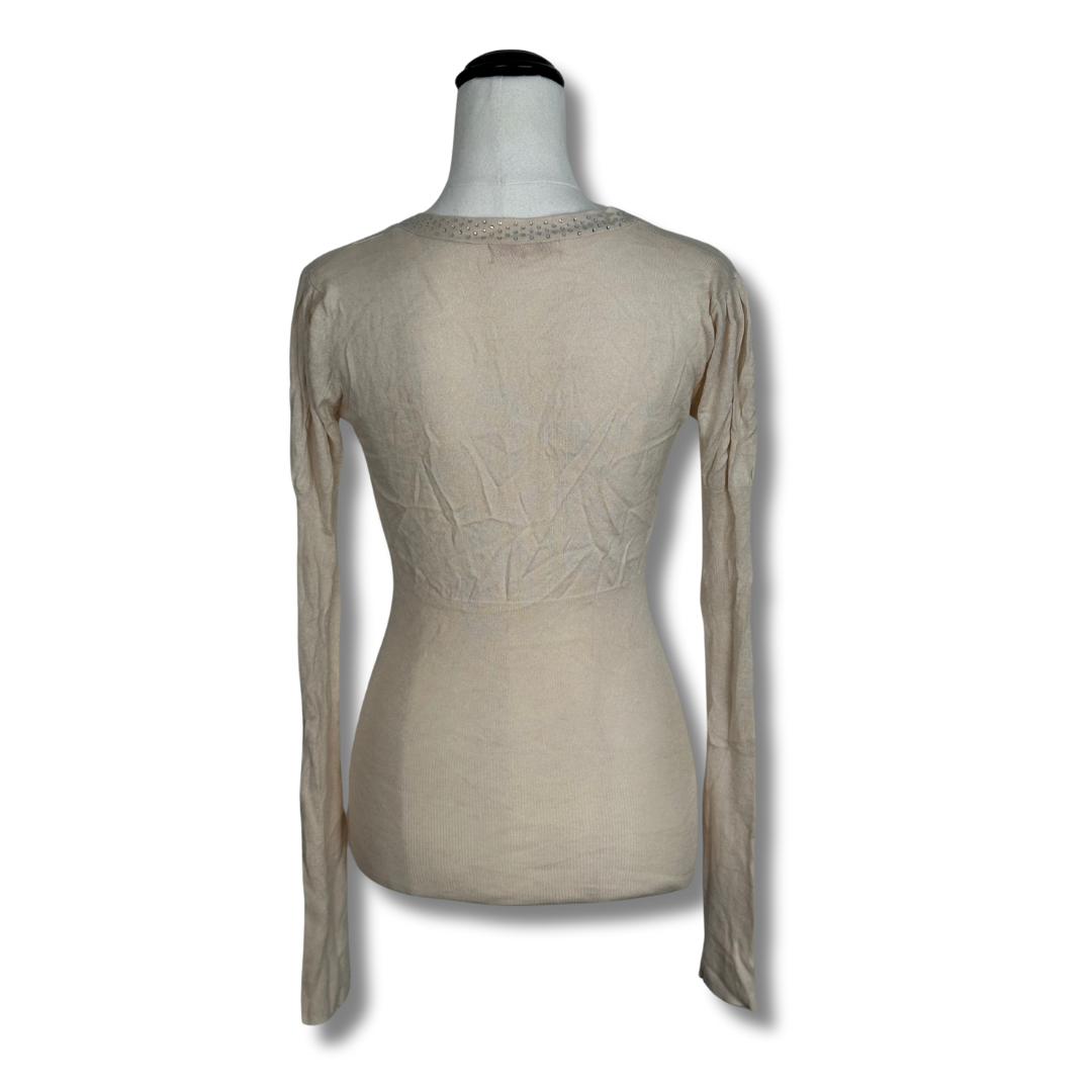 Alannah Hill Long Sleeved Beige Knitted Top