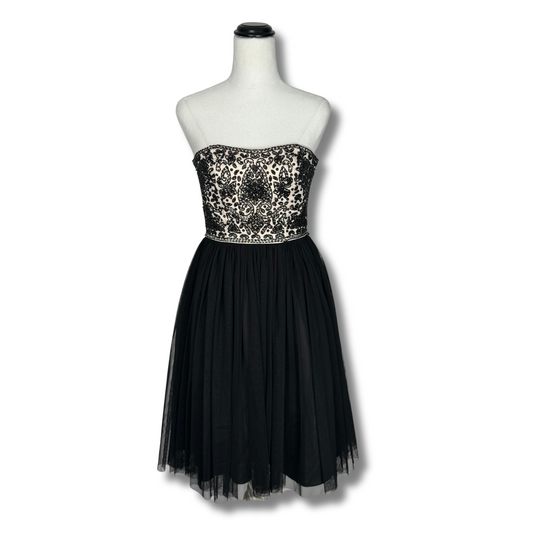 Alannah Hill Black & Peach Delicate Party Dress