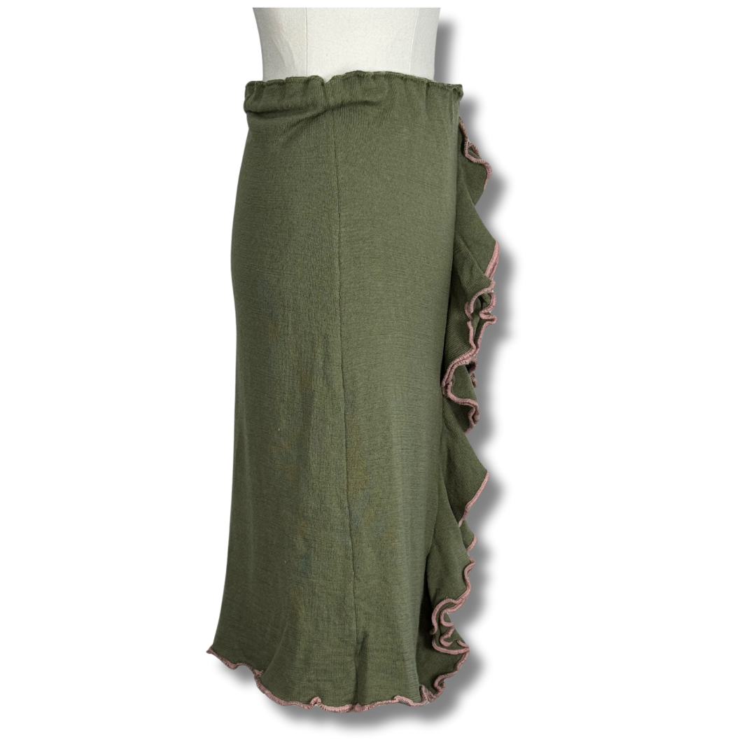 Alannah Hill Olive Ruffle Skirt