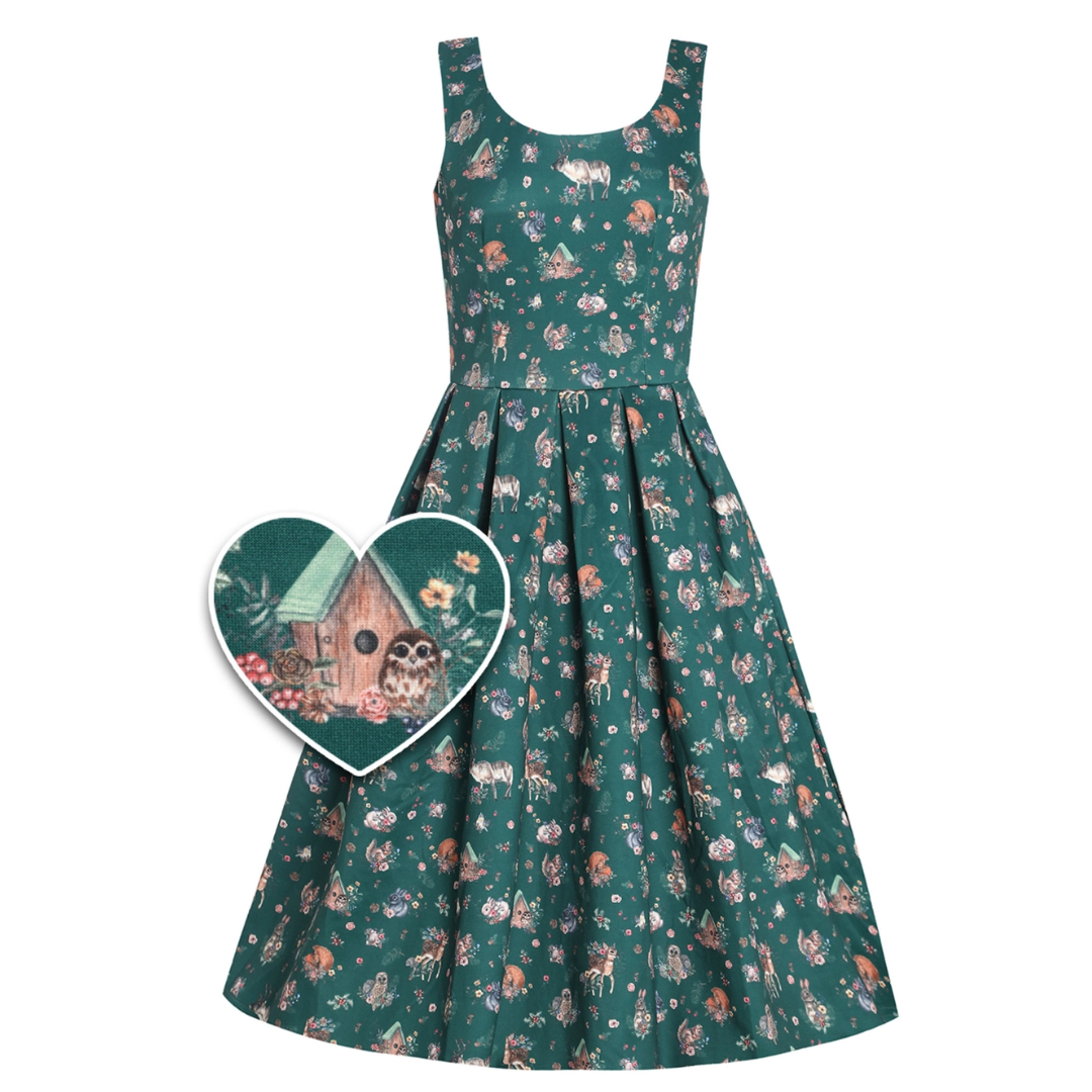 Amanda Green Woodland Forest Swing Dress