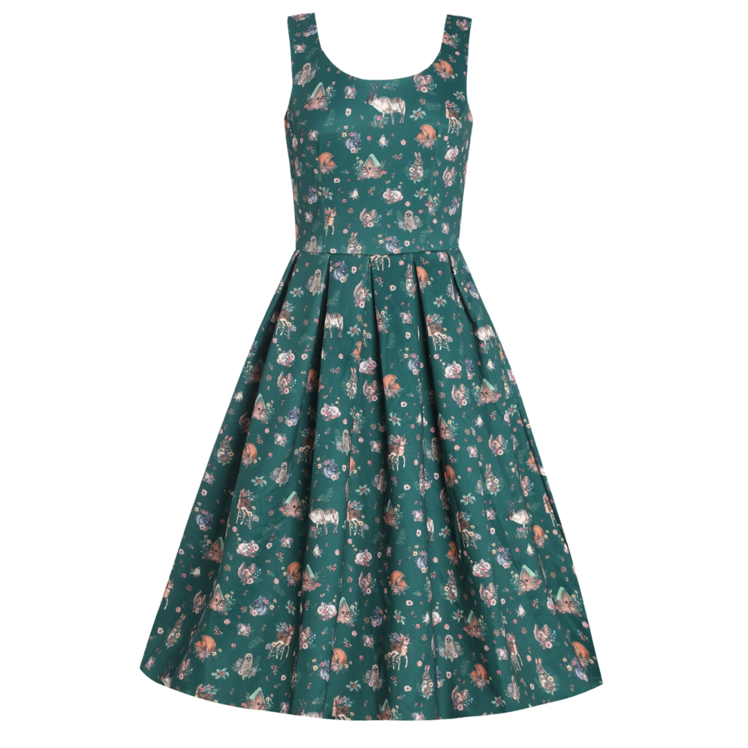 Amanda Green Woodland Forest Swing Dress