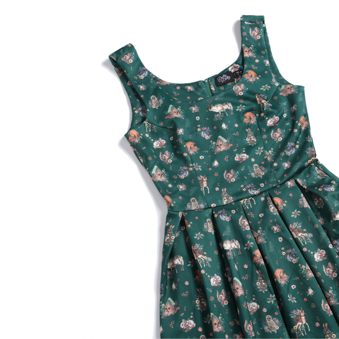 Amanda Green Woodland Forest Swing Dress