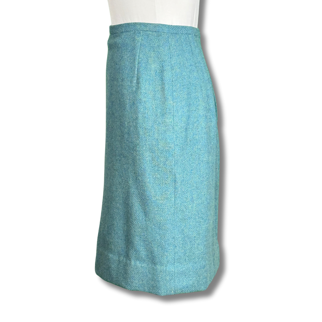 Bobbie Brooks Vintage 60s Blue Pencil Skirt