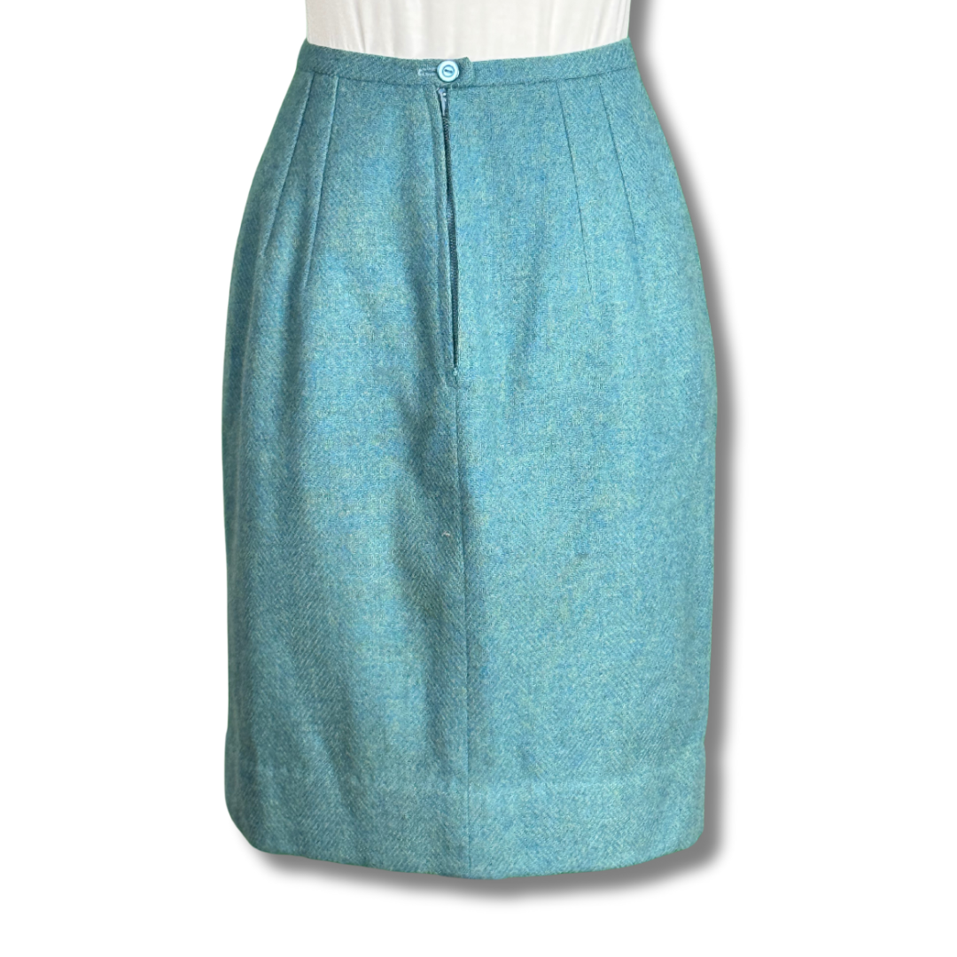 Bobbie Brooks Vintage 60s Blue Pencil Skirt