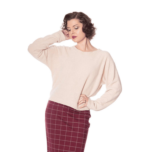 Banned Retro Beige Batwing Jumper