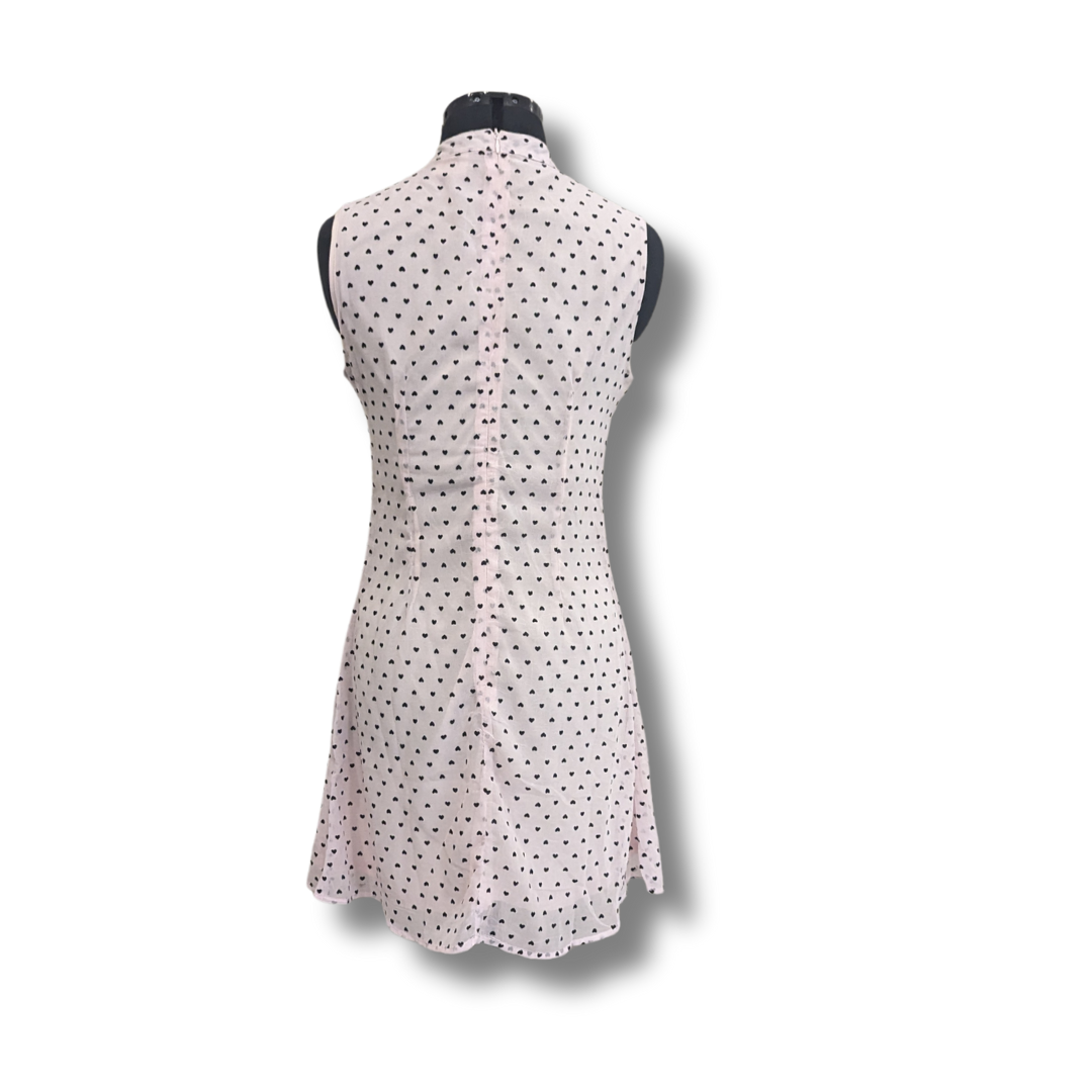 Banned Retro Pink & Hearts Mod Mini Dress