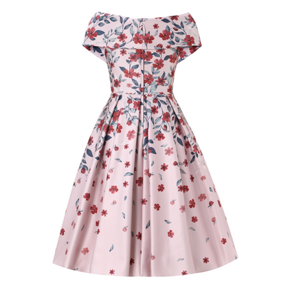 Beverly Pink Falling Flowers Dress  - shipping late April