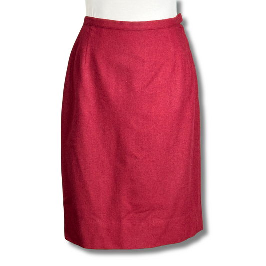 Bobbie Brooks Vintage 1960s Red Pencil Skirt