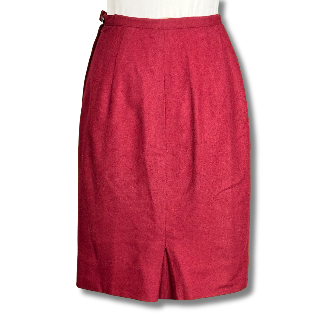 Bobbie Brooks Vintage 1960s Red Pencil Skirt