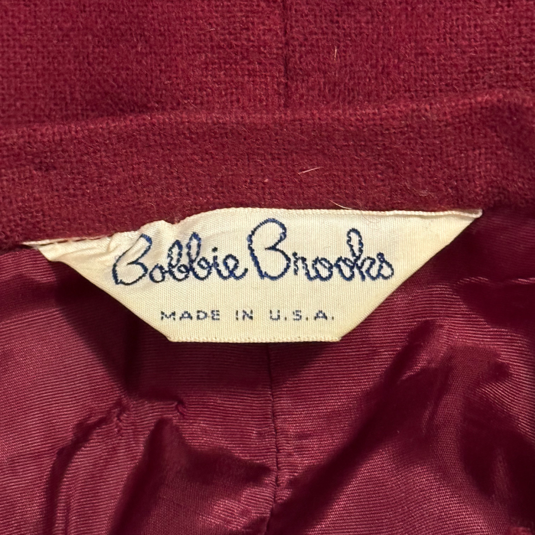 Bobbie Brooks Vintage 1960s Red Pencil Skirt