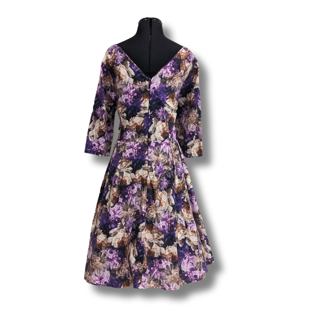 City Chic Purple Floral 50s Style Dress