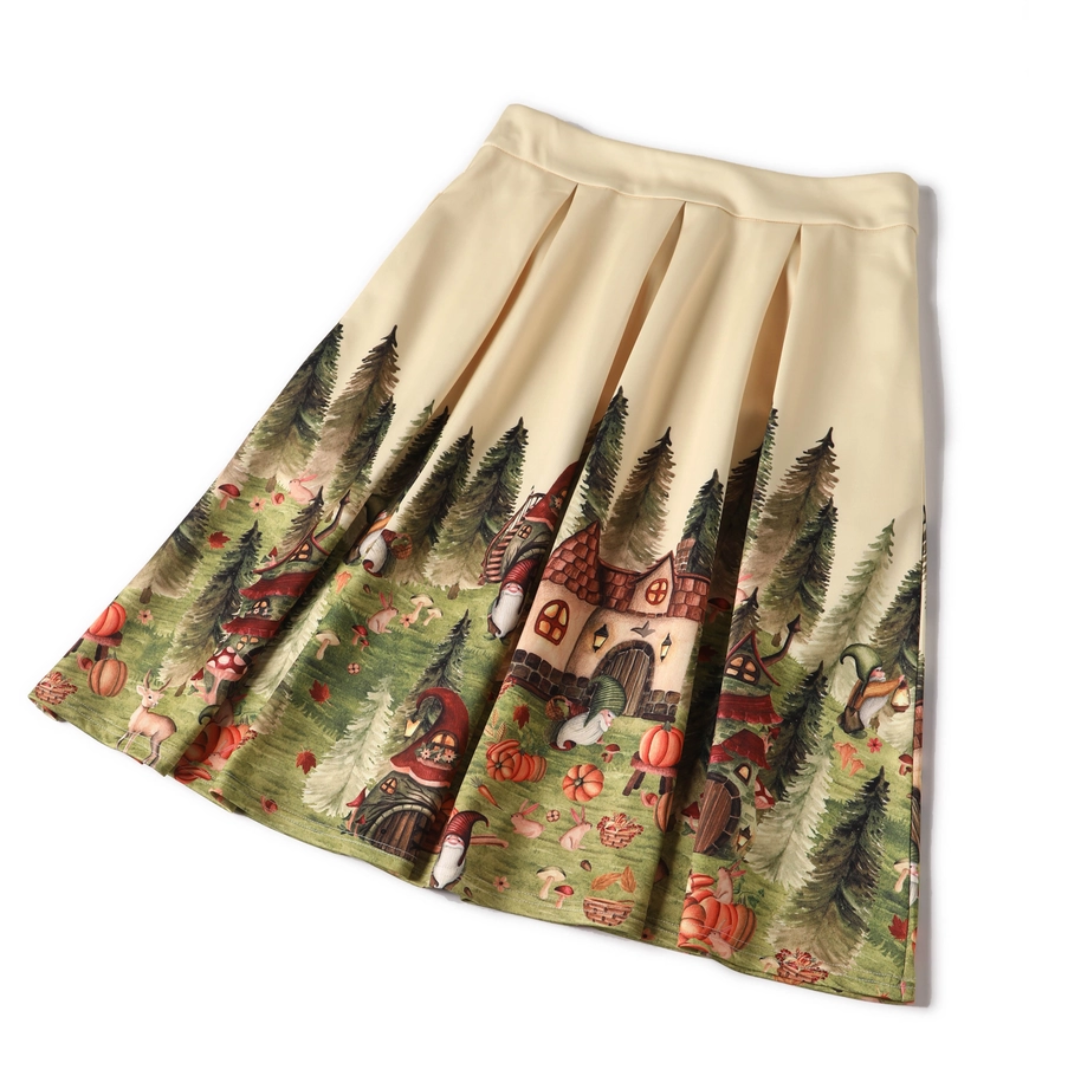 Dolly & Dotty Carolyn Yellow Gnomeville Skirt - delivery late April