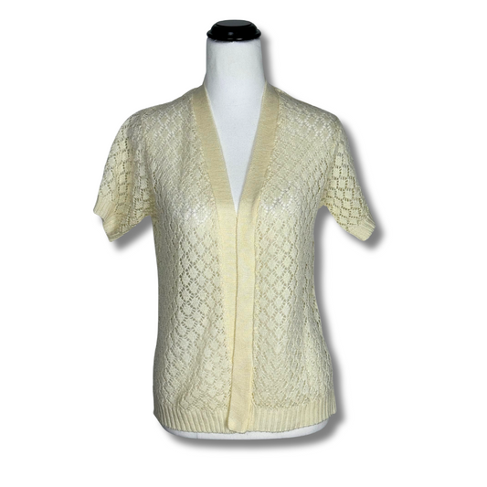 Chamonix 70s Exquisitely Knitted Lemon Cardigan