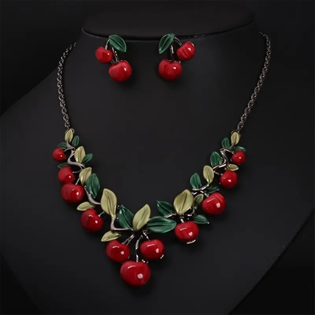 Cherry Delight Necklace and Earring Set