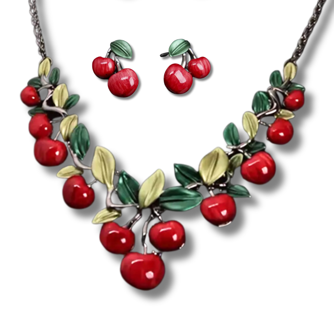 Cherry Delight Necklace and Earring Set