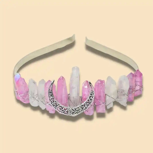 Faery Queen Pale Pink Quartz Tiara