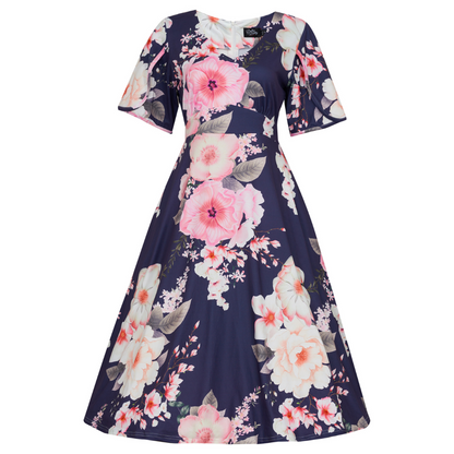 Dolly & Dotty Janice Navy Floral Dress