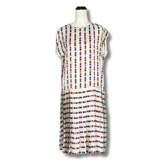 Geoff Bade 1980s Drop Waist Dress