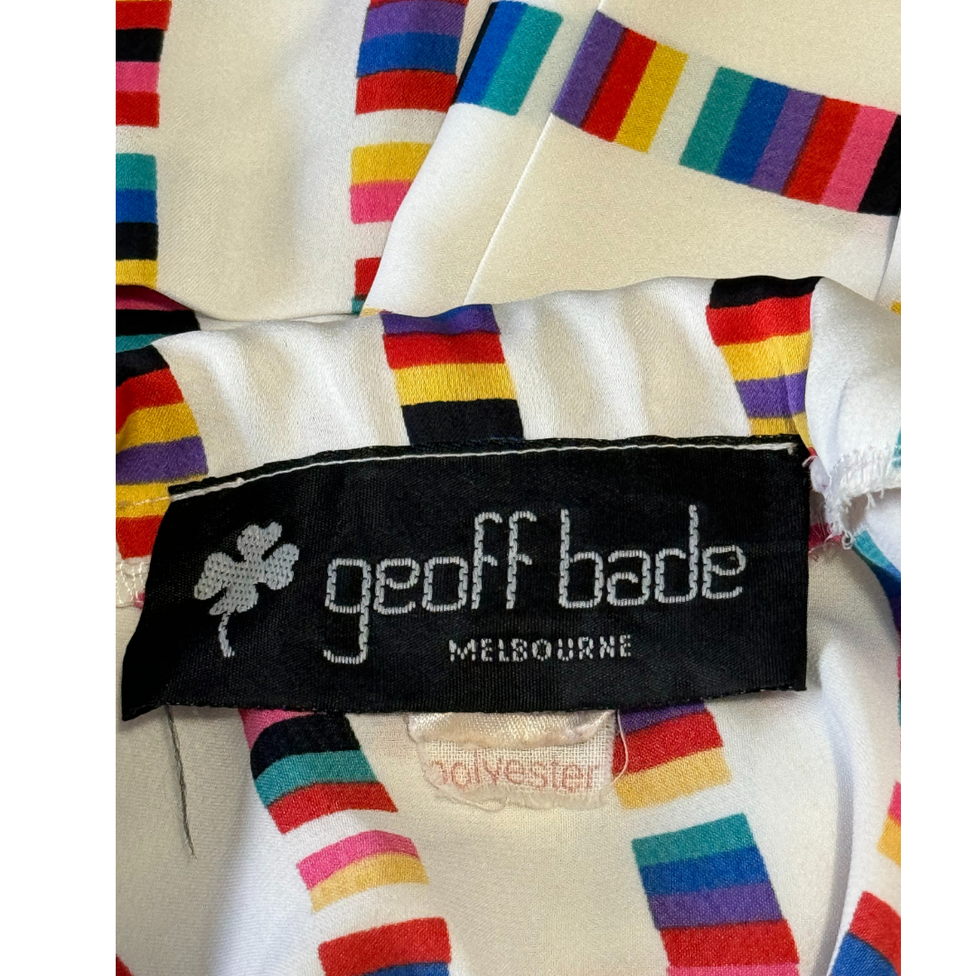 Geoff Bade 1980s Drop Waist Dress