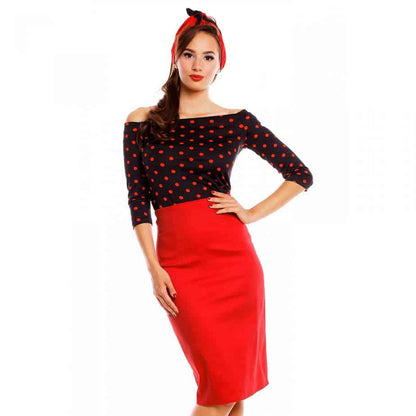 Gloria Bardot Black and Red Top