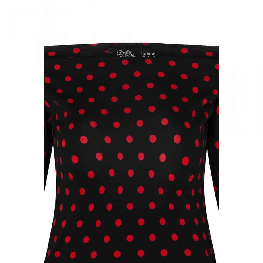 Gloria Bardot Black and Red Top