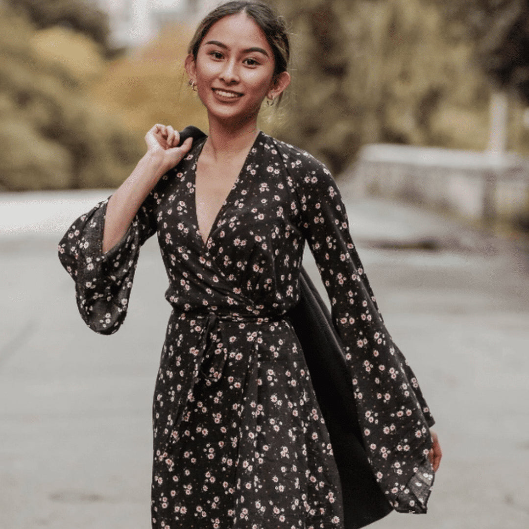 Happy Yellow Dress Viola Wrap Dress