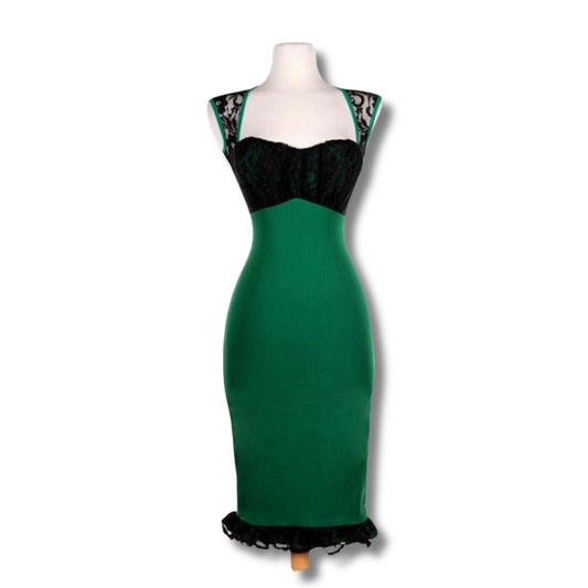 Pin Up Couture Michelline Green Wiggle Dress