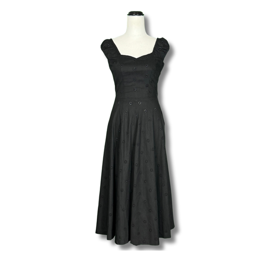 Johnny E Junior Black Vintage 1950s Dress