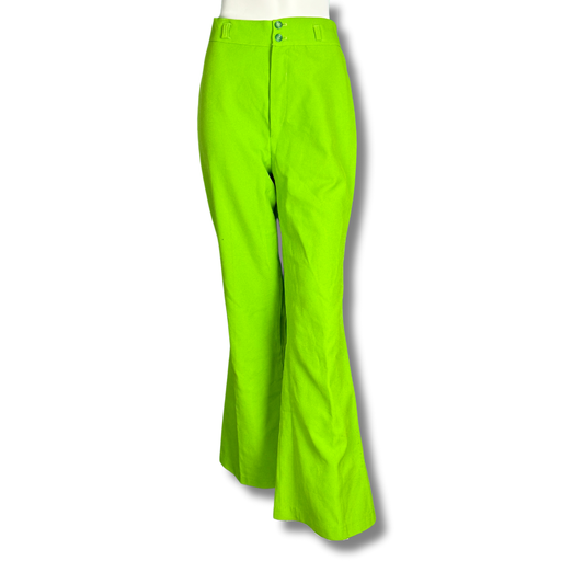 Vintage 70s Lime Green Flares