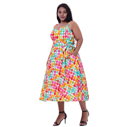 Miss Lulo Lori Watercolour Dots Dress