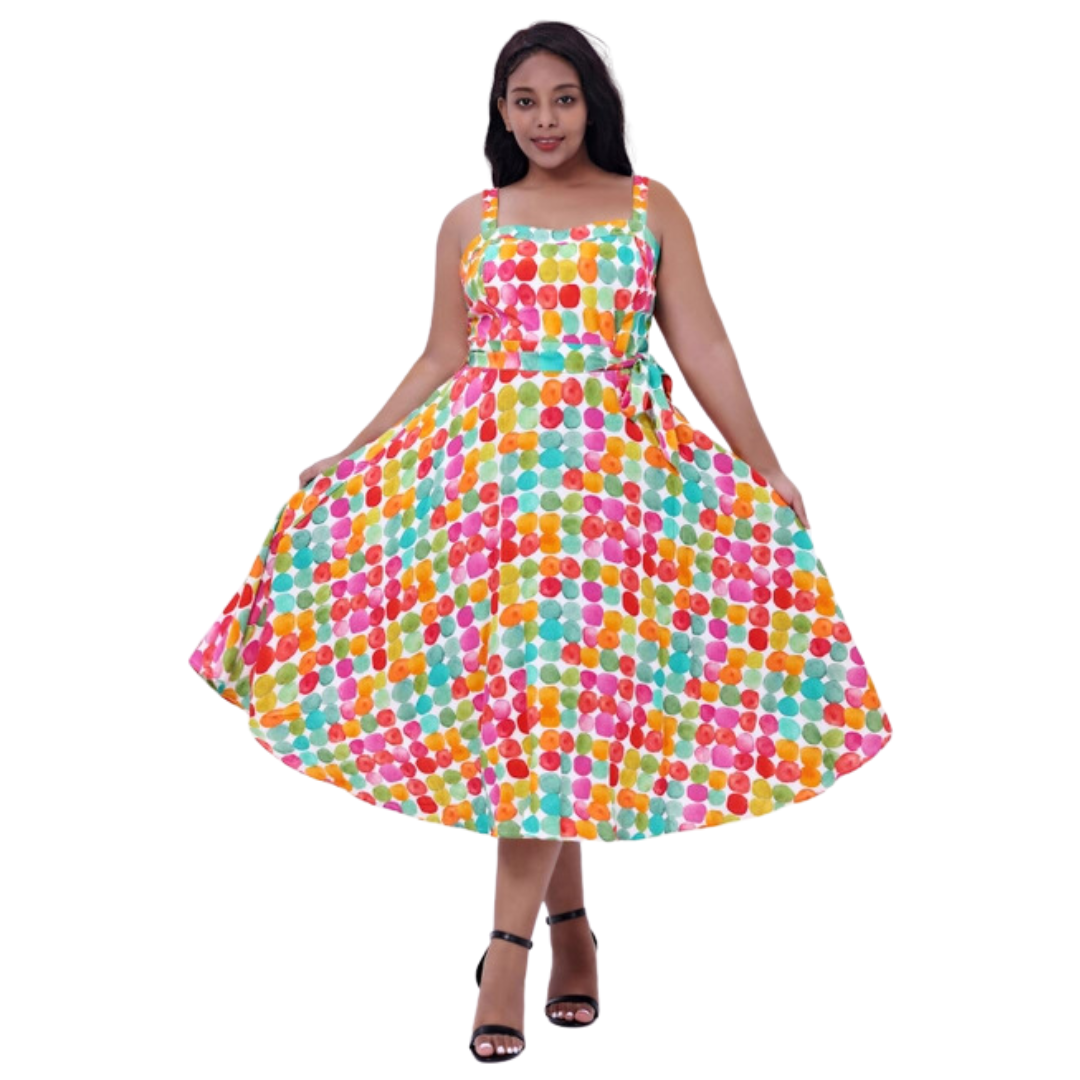 Miss Lulo Lori Watercolour Dots Dress