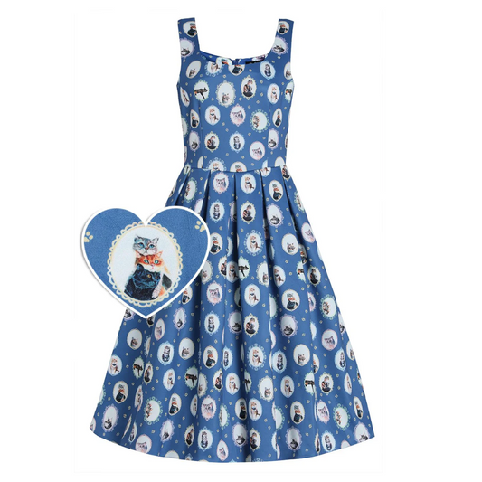 Dolly & Dotty Cat in the Mirror Amanda Dress