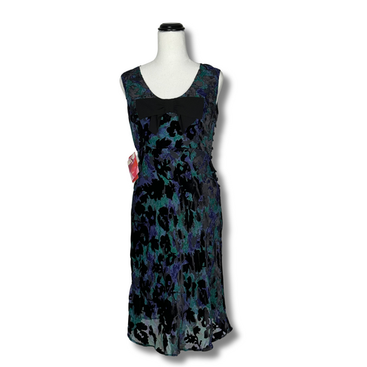 Alannah Hill Silk Sheath Dress in Blue & Black