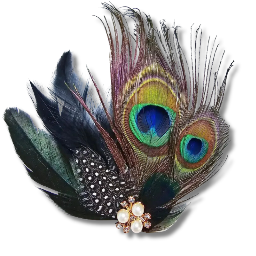 Faux Peacock Feather Fascinator