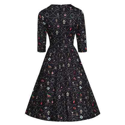 Dolly & Dotty Billy Black Ornament Print Dress - shipping late November