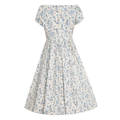 Dolly & Dotty Lily Cream Blue Butterflies Swing Dress